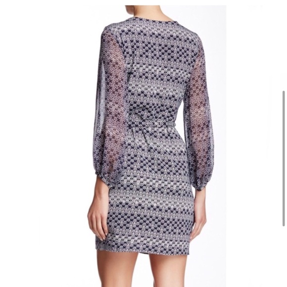 Diane Von Furstenberg Sigourney Wrap Dress Navy Floral - Picture 2 of 12